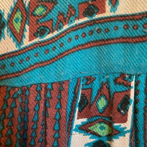 Free People Bohemian Aztec Print Turquoise and Brown Dress - Picture 6 of 9